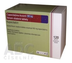Capecitabine Accord 500 mg filmom obalené tablety