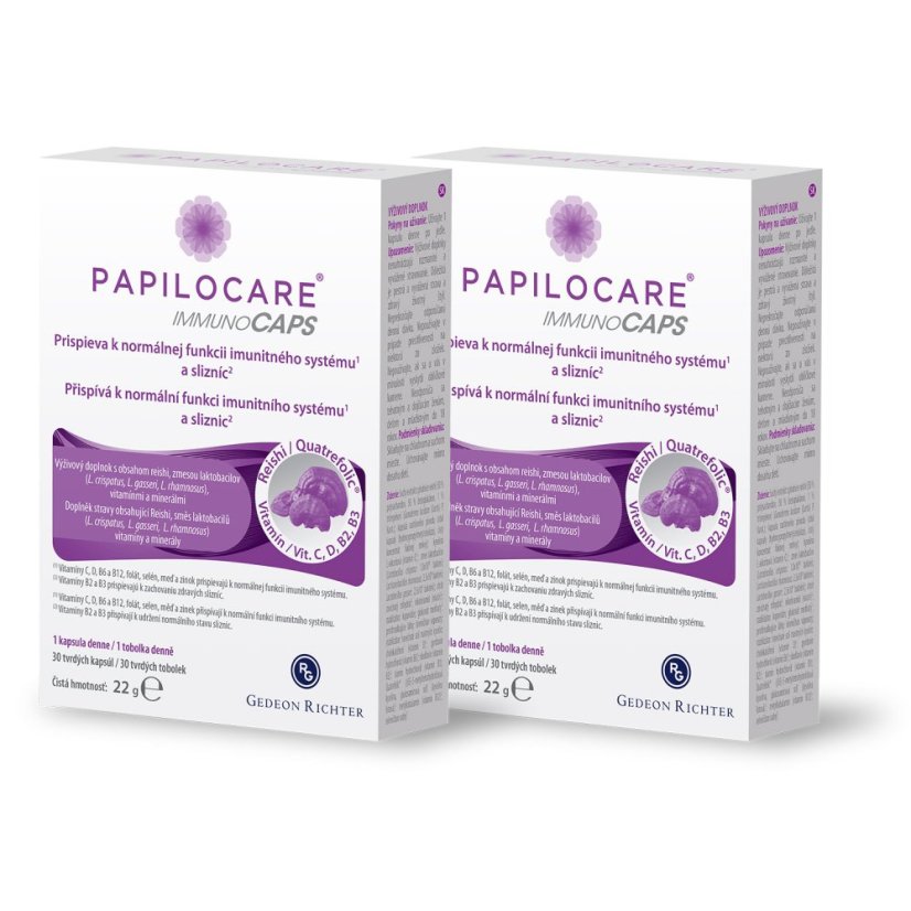Akciový balík 2 x PAPILOCARE Immunocaps 30 kapsúl